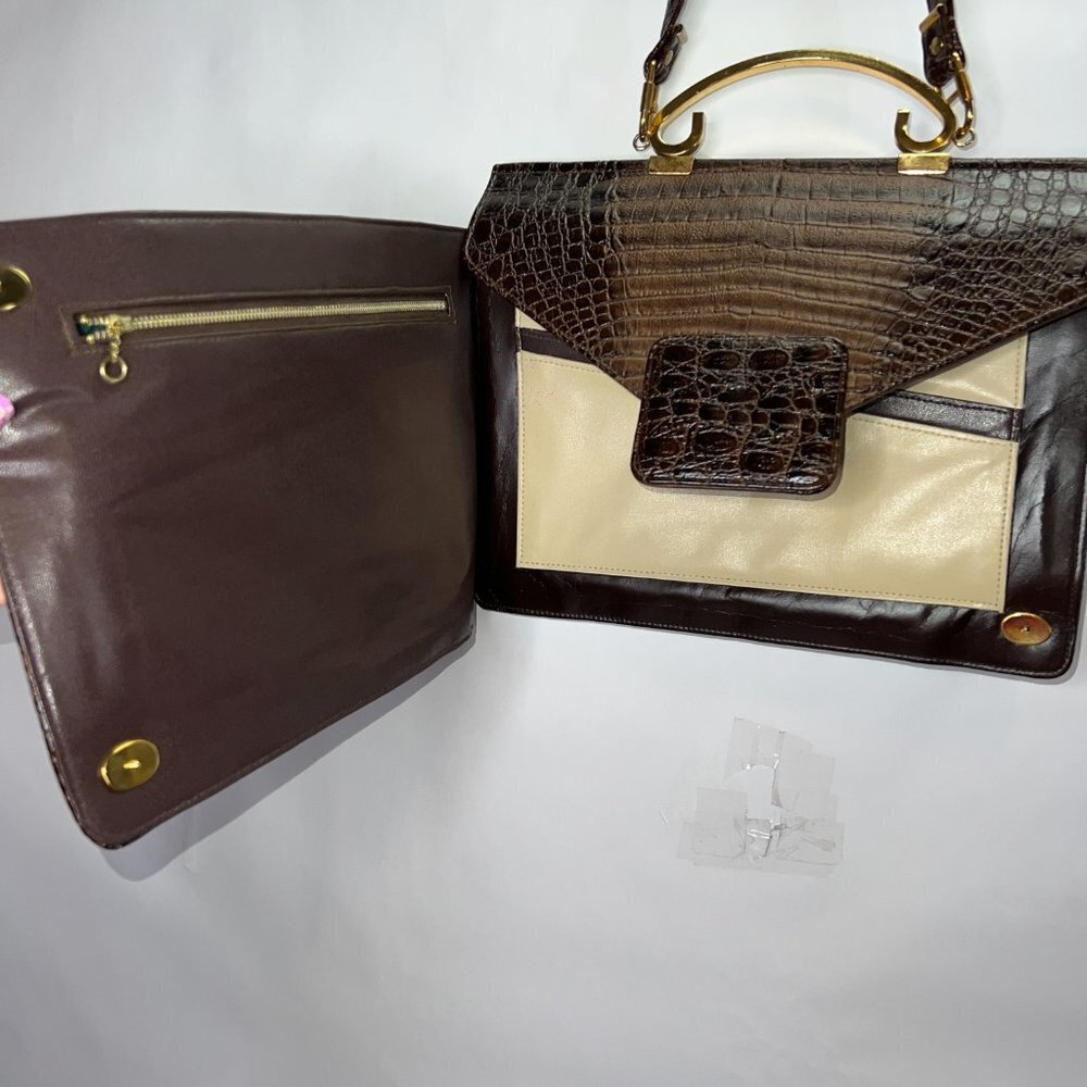 VINTAGE Unique Croc Bag 70s